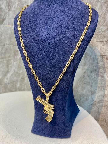 14k Gouden Ketting met Pistool beschikbaar voor biedingen