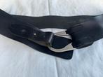 Zwarte leren brede dames riem - Maat 100, Kleding | Dames, Riemen en Ceinturen, Tailleriem, Ophalen of Verzenden, Gedragen, 3 tot 5 cm