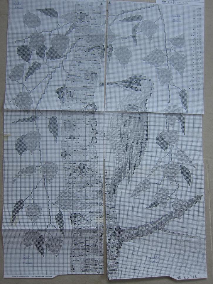 borduur en patroonen BONTE SPECHT, Hobby en Vrije tijd, Borduren en Borduurmachines, Zo goed als nieuw, Patroon, Handborduren