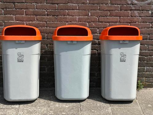 Drietal nette 🔥 vuurbestendige afvalbakken voor buiten 50L, Huis en Inrichting, Woonaccessoires | Prullenbakken, Gebruikt, Kunststof
