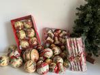 Vintage papier mache kerstballen met verschillende decors, Diversen, Kerst, Ophalen, Gebruikt