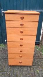 Vintage Schreiber Ladekast met 8 Lades, Gebruikt, 5 laden of meer, 100 tot 150 cm, Vintage