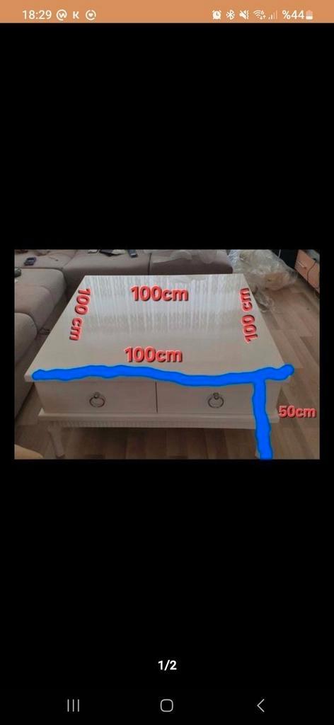 Salontafel met 4 lades - Praktisch & Stijlvol!, Huis en Inrichting, Tafels | Salontafels, Gebruikt, 50 tot 75 cm, 50 tot 100 cm