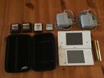 Nintendo DS lite + veel accessoires, Spelcomputers en Games, Spelcomputers | Nintendo DS, Ophalen of Verzenden, Gebruikt, Wit