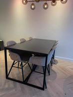 Eettafel zwart. Alleen de tafel. 180x90cm, Ophalen, Zo goed als nieuw, Rechthoekig, 50 tot 100 cm