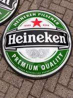 Heineken lichtbak 2 schelpen muurbeugel - zonder lamp, Ophalen, Gebruikt, Reclamebord, Plaat of Schild, Heineken