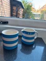 Cornishware melkkan en suikerpot zonder deksel, Gebruikt, Overige typen, Ophalen of Verzenden, Overige stijlen