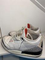 Nike Air Jordan 3 Retro OG Fire Red – maat 44,5, Wit, Ophalen of Verzenden, Sneakers of Gympen, Gedragen