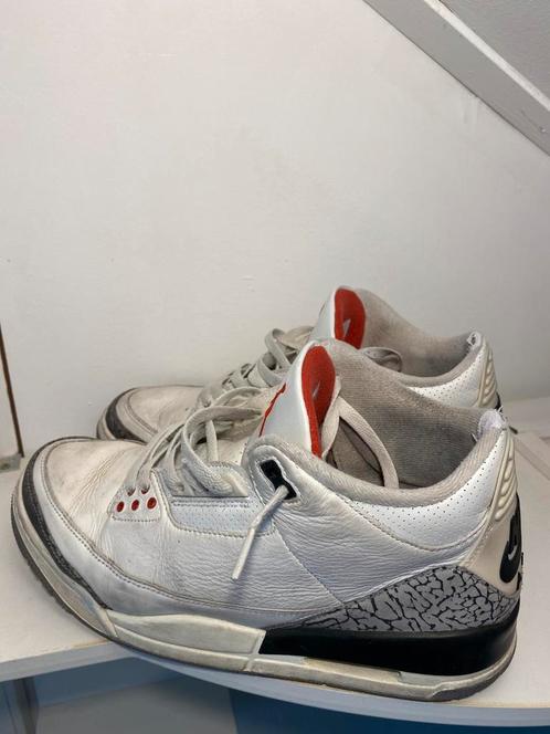 Nike Air Jordan 3 Retro OG Fire Red – maat 44,5, Kleding | Heren, Schoenen, Gedragen, Sneakers of Gympen, Wit, Ophalen of Verzenden