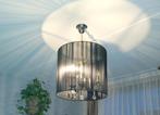 hanglamp / kroonluchter met zwarte kap, Ophalen of Verzenden, Gebruikt, Stof, Minder dan 50 cm