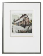 ets / aquatint van Jacques Hervens -, Antiek en Kunst, Verzenden