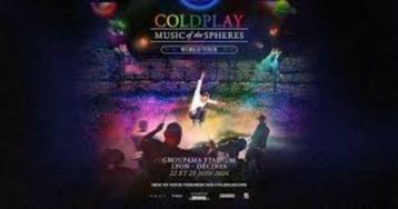 Coldplay 22 juni Lyon vak L rij 5 e-ticket