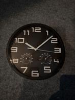 Moderne Wandklok met Thermometer & Hygrometer, Ophalen of Verzenden, Zo goed als nieuw, Analoog, Wandklok