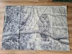 Canvas Wandkleed met Uil, Ophalen of Verzenden, Zo goed als nieuw