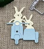 snijmallen haasjes op motor met zijspan  NIEUW, Hobby en Vrije tijd, Verzenden, Nieuw, Fantasie, Pons of Mal