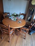 Complete eiken eethoek, Ophalen, Gebruikt, 4 tot 6 stoelen