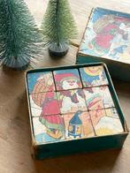 SALE….. brocante oude blokkenpuzzel Kerst, Ophalen of Verzenden