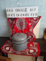 Prima originele grijsgewolkte EMAILLE rijststomer, Antiek en Kunst, Antiek | Emaille, Ophalen of Verzenden