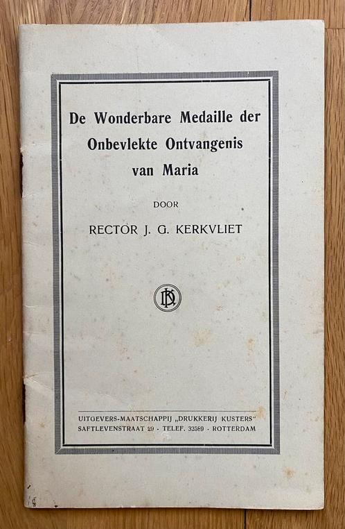1922 DE WONDERBARE MEDAILLE DER ONBEVLEKTE ONTVANGENIS MARIA, Antiek en Kunst, Antiek | Boeken en Bijbels, Verzenden