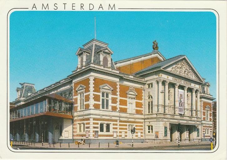 AMSTERDAM Concertgebouw, Verzamelen, Ansichtkaarten | Nederland, Gelopen, Noord-Holland, 1980 tot heden, Verzenden