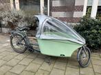 Elektrische bakfiets met huif, Gebruikt, Elektrisch, 2 kinderen, Ophalen