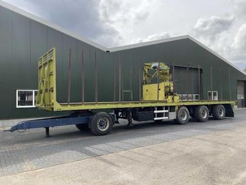floor stenentrailer met rongen geschikt voor rondhout rijden beschikbaar voor biedingen