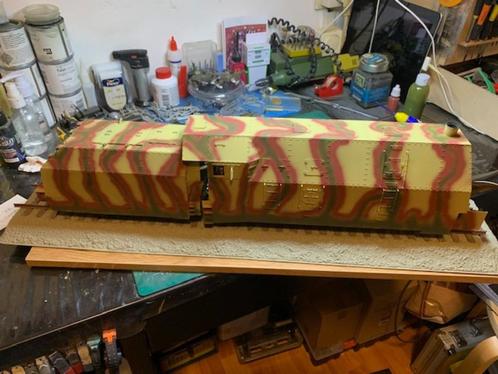 German Panzerlock Br-57 Amoured Locomotive met rail bij 1/35, Hobby en Vrije tijd, Modelbouw | Auto's en Voertuigen, Gebruikt
