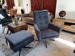 Draaifauteuil Dea + hocker grijs setprijs, Ophalen, O, O, O