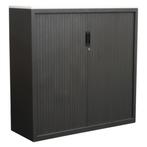 Lensvelt Roldeurkast Antraciet Antraciet Wit 120 x 120 x 45, Huis en Inrichting, Met slot, 25 tot 50 cm, 100 tot 150 cm, 100 tot 150 cm