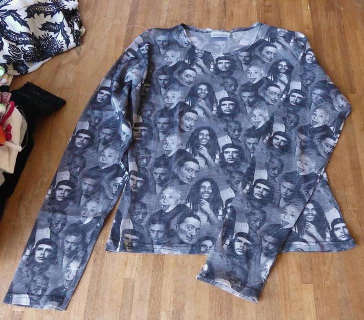 Yellowstone top grijs transparant longsleeve shirt maat S/M, Kleding | Dames, Tops, Gedragen, Maat 38/40 (M), Grijs, Lange mouw