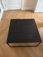 Zwarte houten salontafel, Ophalen, Gebruikt, Vierkant, 50 tot 100 cm
