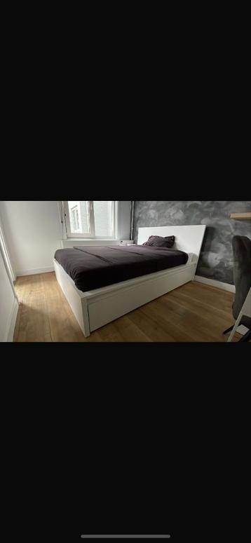 IKEA MALM Lüroy + lattenbodem + anneland foammatras 140x200m - afbeelding 2