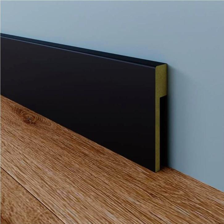 Overzetplint met kabelgoot - Eenvoudige montage!, Doe-het-zelf en Verbouw, Plinten en Afwerking, Nieuw, Plinten, Mdf, 200 tot 250 cm