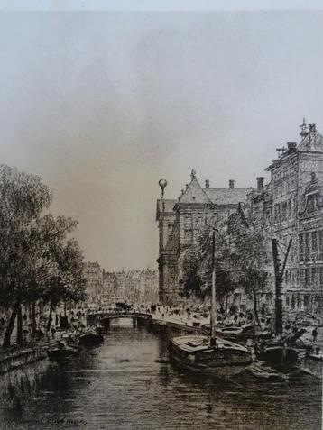heliogravure Nieuwe Zijds Voorburgwal Amsterdam Decaux 1841 beschikbaar voor biedingen