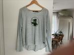 Penn&Ink groen/wit gestreept linnen shirt maat M ZGAN, Maat 38/40 (M), Penn & Ink, Ophalen of Verzenden, Zo goed als nieuw
