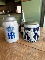 Twee oude bierpullen, waarvan één uit 1849, Ophalen