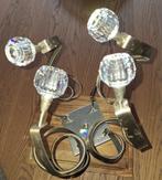 Plafondlampen rvs met swarovski glas bollen, Ophalen, Gebruikt, Glas