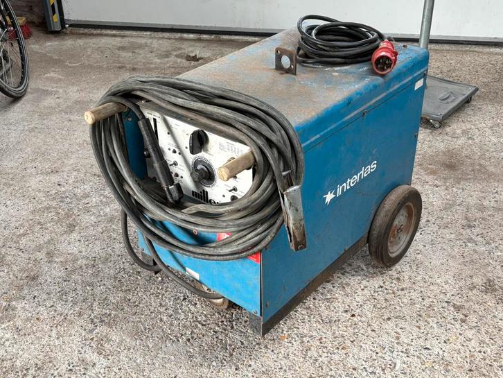 380 interlas miller boog lasapparaat, Doe-het-zelf en Verbouw, Gereedschap | Lasapparaten, Gebruikt, Elektroden, 250 ampère of meer