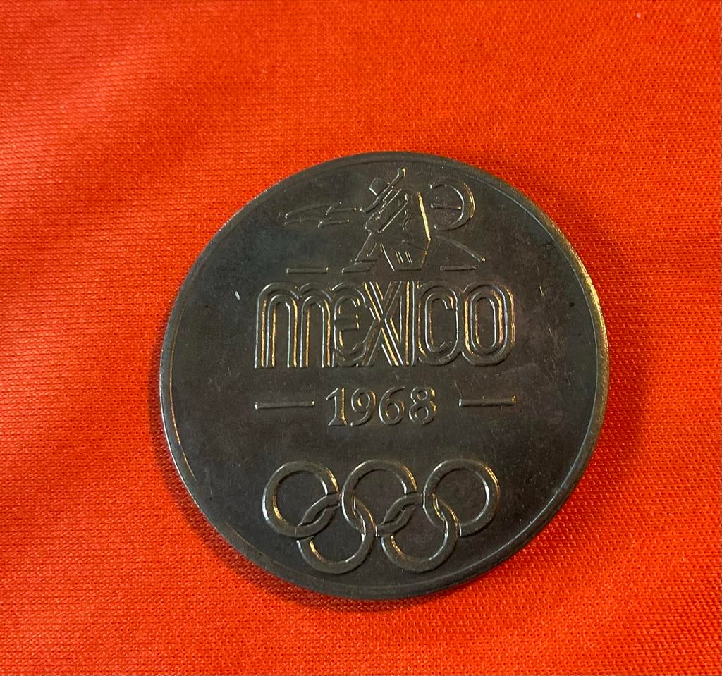 Penning ter gelegenheid van de olympiade in Mexico 1968, Ophalen of Verzenden, Brons