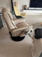 Leren Relaxstoel - Lever Kleur - Accu, Huis en Inrichting, Fauteuils, Ophalen of Verzenden, Zo goed als nieuw, Leer, 75 tot 100 cm