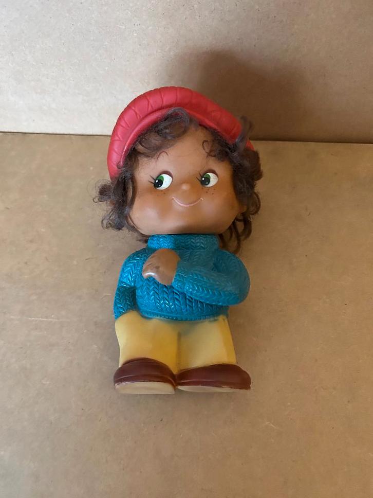 Vintage rubberen pop met haar, Verzamelen, Speelgoed, Gebruikt, Ophalen
