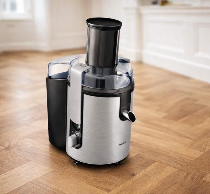 Philips elegante sapcentrifuge - ZIEN, Witgoed en Apparatuur, Juicers, Zo goed als nieuw, Sapcentrifuge, Elektrisch, Ophalen of Verzenden