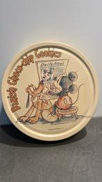 Disney koekjes blik mickey met pluto minnie in de krant, Ophalen, Mickey Mouse, Zo goed als nieuw
