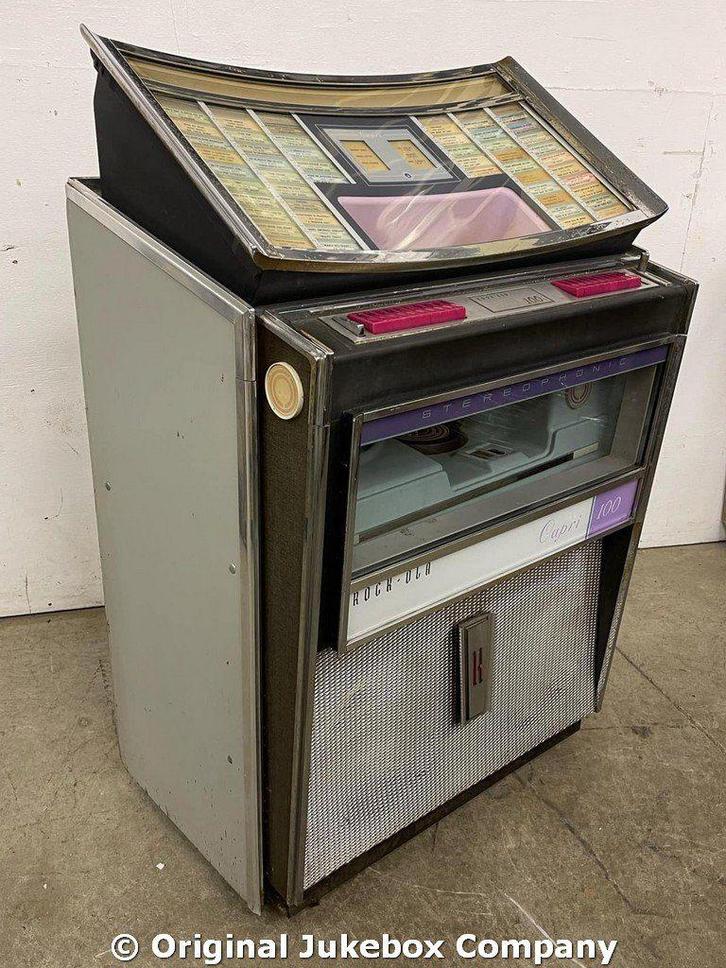 JUKEBOX: ROCKOLA model 404 Capri Juke-box, Verzamelen, Automaten | Jukeboxen, Gebruikt, Rock Ola, 1960 tot 1970, Ophalen