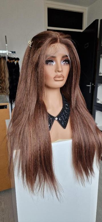 Basic Lace Pruik: Donker Bruin , Gemêleerd, Vol! beschikbaar voor biedingen