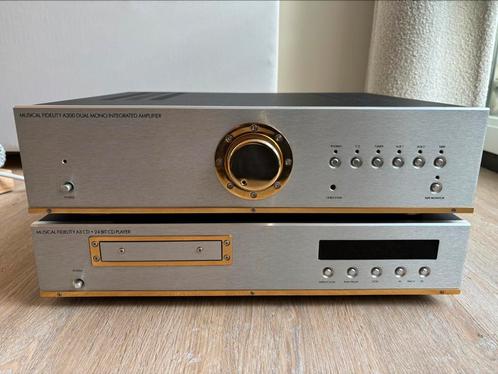 Musical Fidelity A300 Dual Mono versterker + A3 CD speler, Audio, Tv en Foto, Versterkers en Receivers, Zo goed als nieuw, Stereo