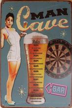 Man cave rules dartbord bier reclamebord van metaal wandbord, Nieuw, Ophalen of Verzenden