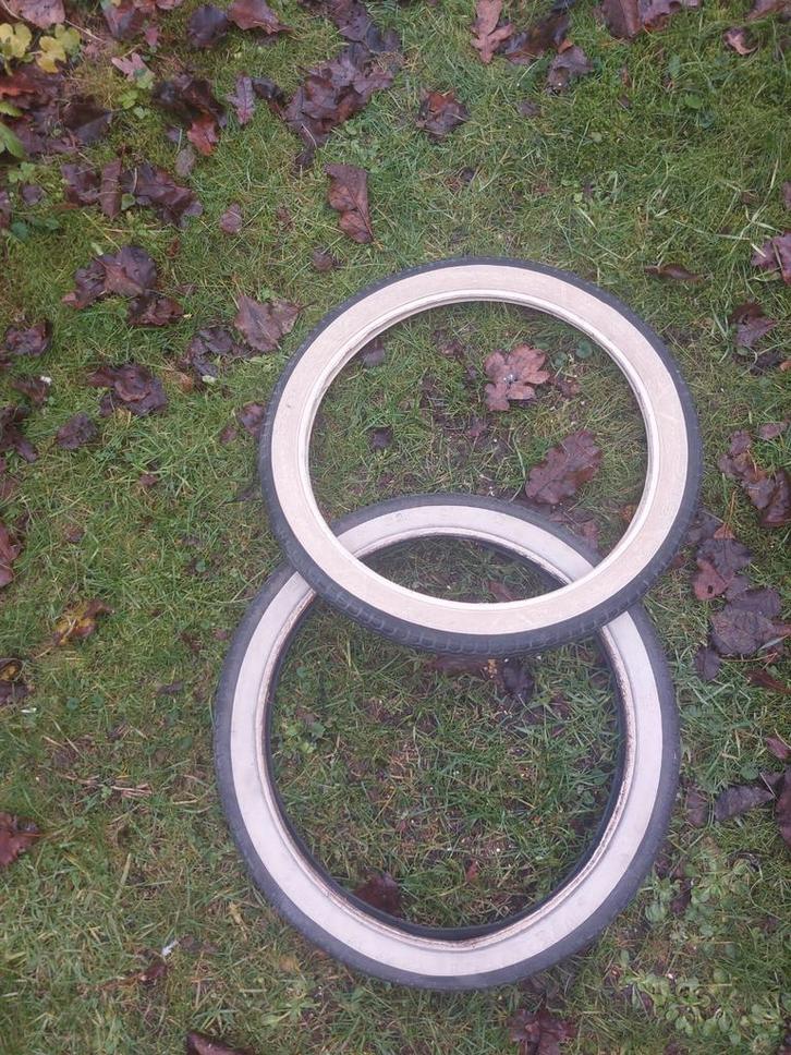 Vredestein Banden oldtimer white wall vintage 17 inch, Fietsen en Brommers, Brommeronderdelen | Oldtimers, Gebruikt, Overige merken