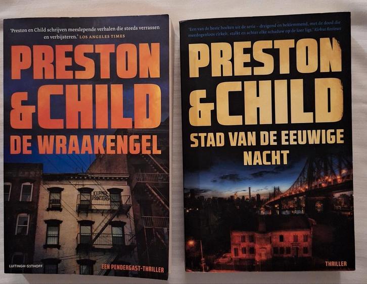 Preston & Child - Stad van de eeuwige nacht /De wraakengel, Boeken, Thrillers, Zo goed als nieuw, Ophalen of Verzenden