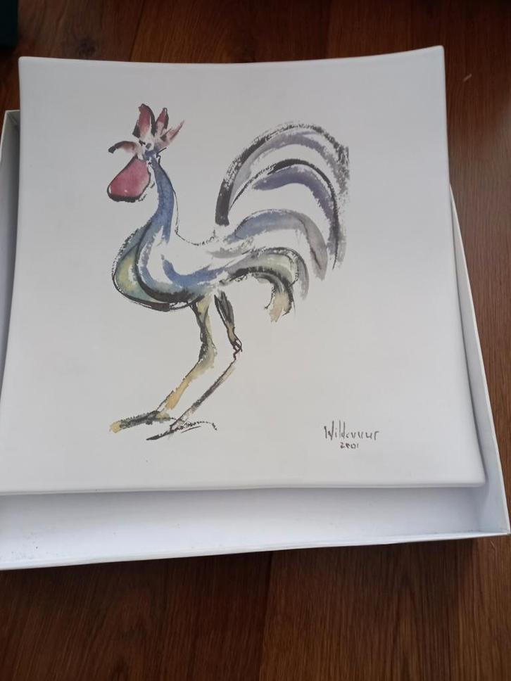 Schaal van Maya Wildevuur met haan, Antiek en Kunst, Antiek | Schalen, Ophalen of Verzenden